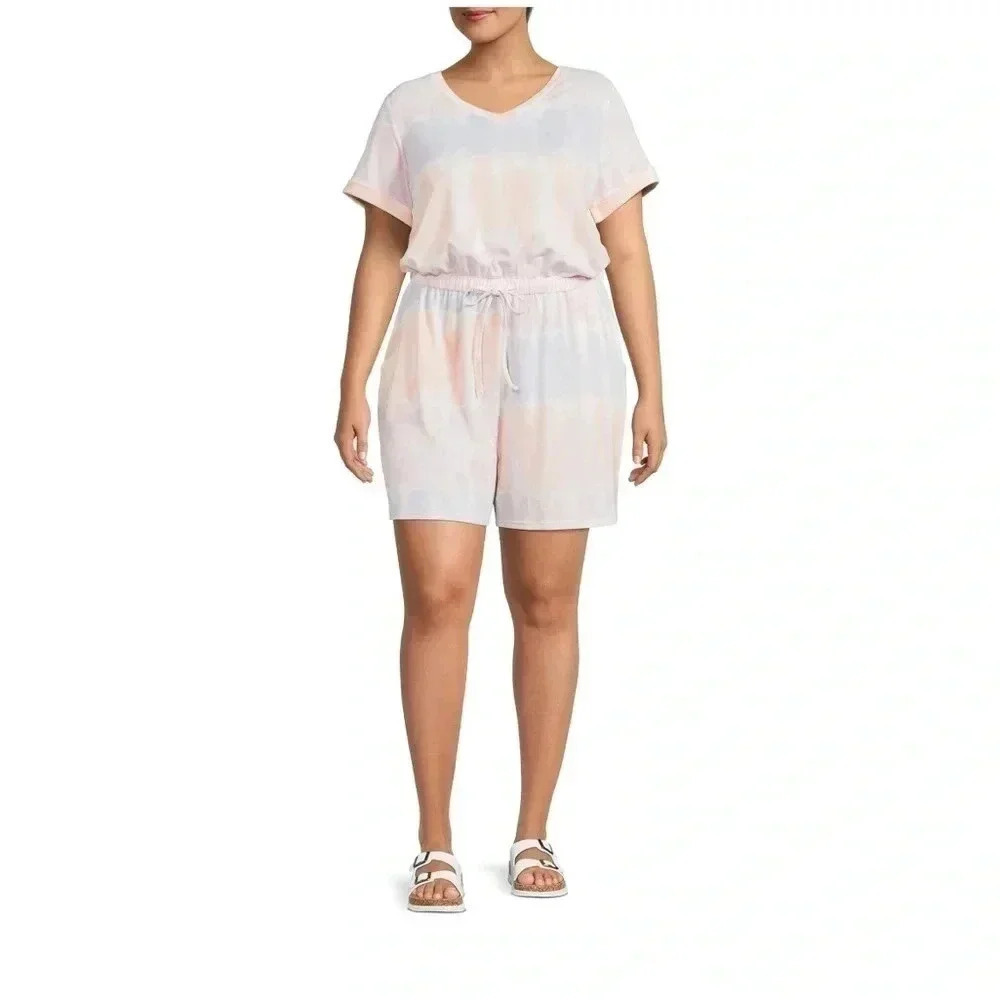 Comp Blu Tie Dye Romper - Size Small